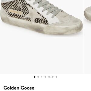 Golden Goose Women's Sneakers with Leopard Print - Gray and White